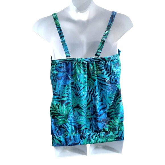 Tempt Me Bandeau 2-Piece Blouson Top High Waist Boyshorts Swimsuit Set Size 18W - Picture 10 of 14